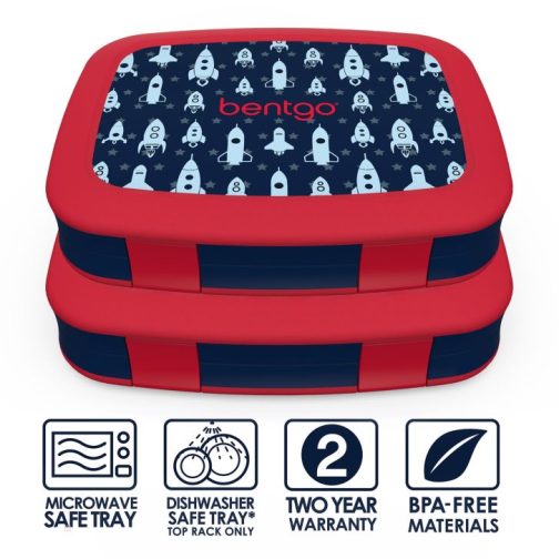 Bentgo UK - Bentgo Kids Prints (2-Pack) Kids Lunch Box UK 2367-FWJUI - Image 2