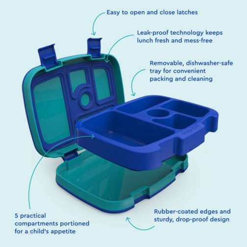 Bentgo Kids Prints (2-Pack) Kids Lunch Box UK | Bentgo UK 1936-LSXNA - Image 6