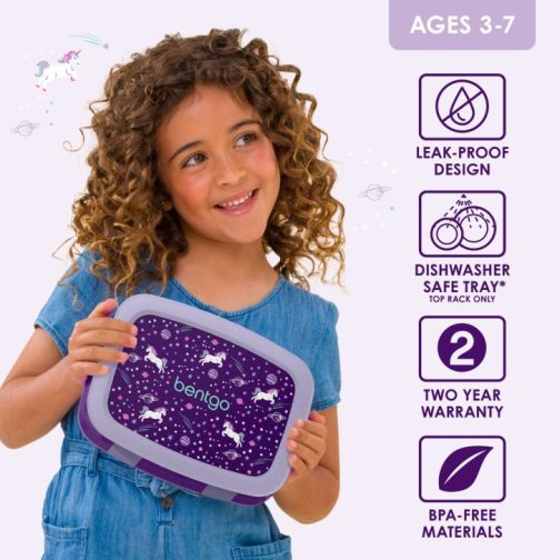 Bentgo Kids Prints (2-Pack) Kids Lunch Box UK | Bentgo UK 1297-FIJVK - Image 4