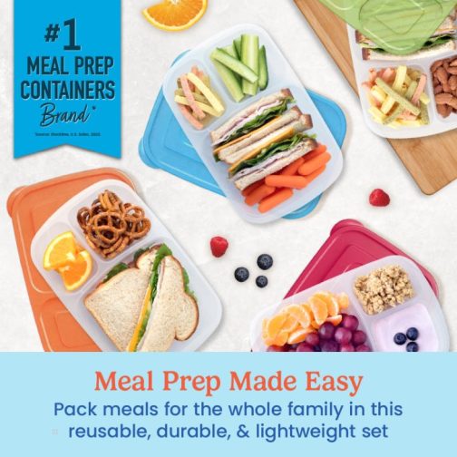 Bentgo Food Containers UK - Bentgo Easyboxes 3-Compartment 8-Piece Set UK 0426-KBDGF - Image 2
