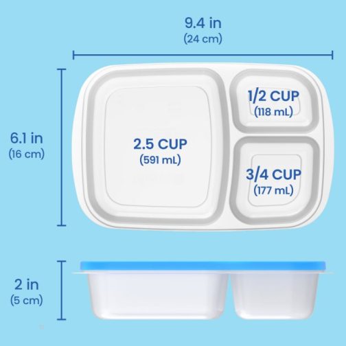 Bentgo Food Containers UK - Bentgo Easyboxes 3-Compartment 8-Piece Set UK 0426-KBDGF - Image 5