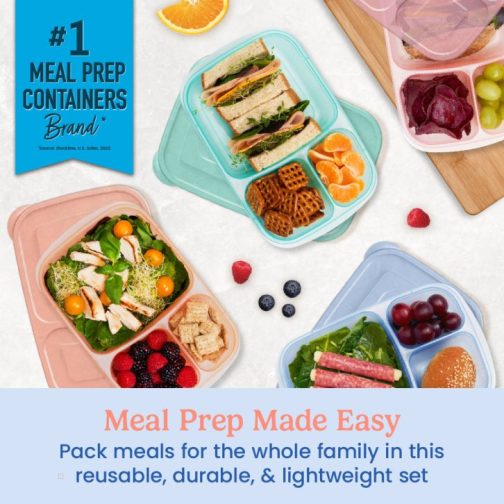 Bentgo Food Containers UK - Bentgo Easyboxes 3-Compartment 8-Piece Set UK 4520-WMHYE - Image 2