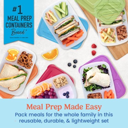 Bentgo Easyboxes 3-Compartment 20-Piece Set Food Containers UK | Bentgo UK 2650-WCAZH - Image 2