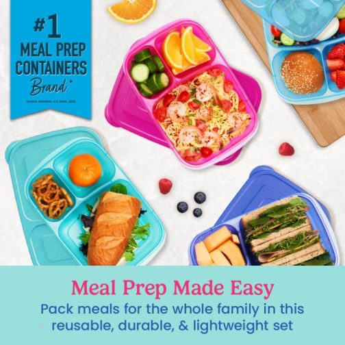 Bentgo Easyboxes 3-Compartment 8-Piece Set Food Containers UK | Bentgo UK 4182-JQBGM - Image 2