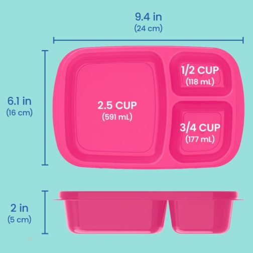 Bentgo Easyboxes 3-Compartment 8-Piece Set Food Containers UK | Bentgo UK 4182-JQBGM - Image 5