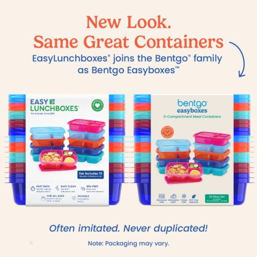 Bentgo Food Containers UK - Bentgo Easyboxes 3-Compartment 20-Piece Set UK 3086-UKXCL - Image 4