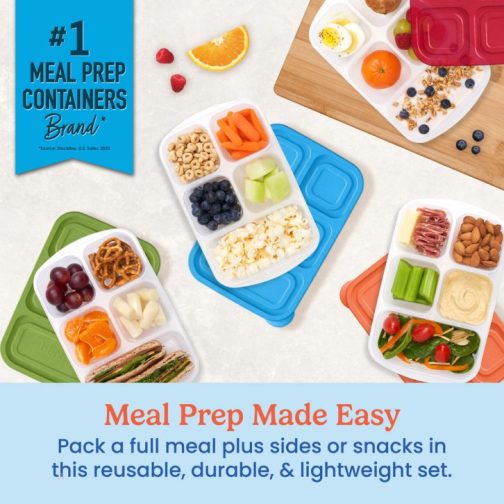 Bentgo Easyboxes 5-Compartment 8-Piece Set Food Containers UK | Bentgo UK 6530-PIMTV - Image 2