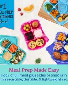 Bentgo Meal Containers UK – Bentgo Easyboxes 5-Compartment 8-Piece Set Food Containers UK 6504-PIUFY