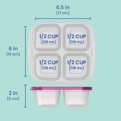 Bentgo Easyboxes 4-Compartment 8-Piece Set Snack Container UK | Bentgo UK 3470-CLMBW - Image 2