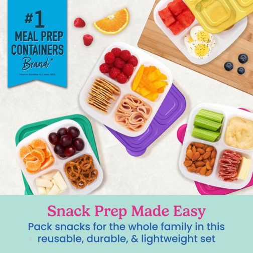 Bentgo Easyboxes 4-Compartment 8-Piece Set Snack Container UK | Bentgo UK 3470-CLMBW - Image 3