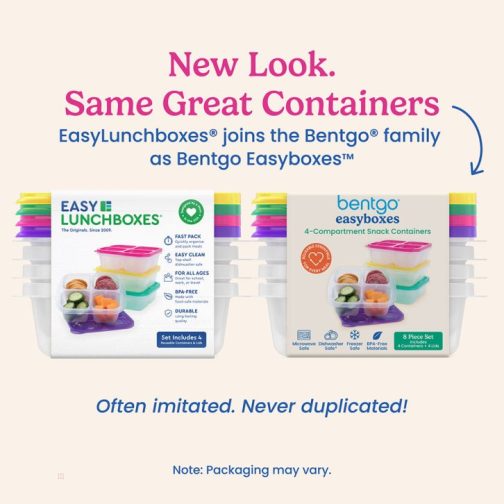 Bentgo Easyboxes 4-Compartment 8-Piece Set Snack Container UK | Bentgo UK 3470-CLMBW - Image 4