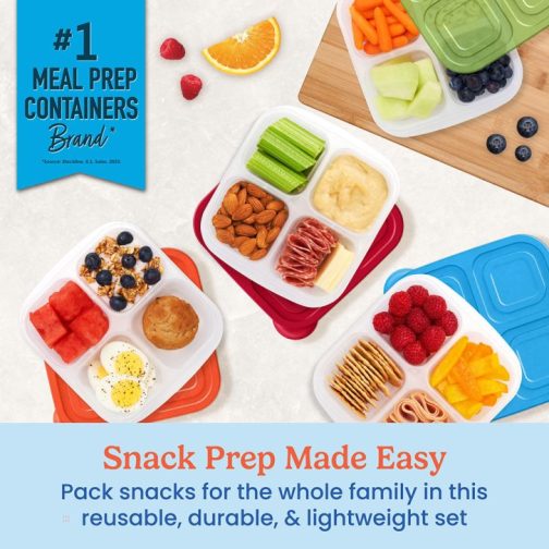 Bentgo UK - Bentgo Easyboxes 4-Compartment 8-Piece Set Snack Container UK 0812-ZCWLR - Image 3