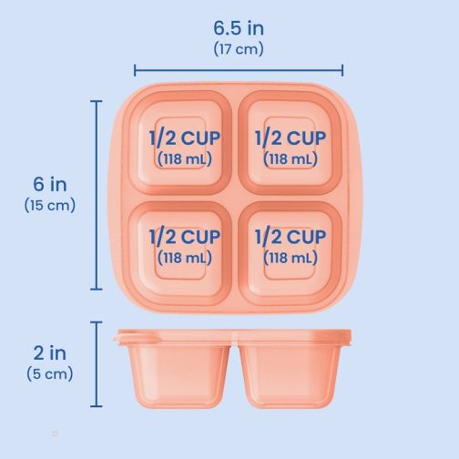 Bentgo Snack Container UK - Bentgo Easyboxes 4-Compartment 8-Piece Set UK 9634-RZTKB - Image 2