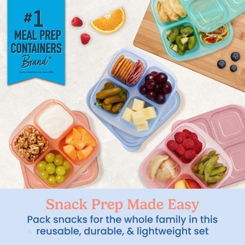 Bentgo Snack Container UK - Bentgo Easyboxes 4-Compartment 8-Piece Set UK 9634-RZTKB - Image 3