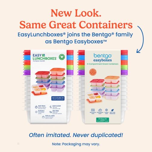 Bentgo Meal Containers UK - Bentgo Easyboxes 4-Compartment 20-Piece Set Snack Container UK 9473-CINFR - Image 4