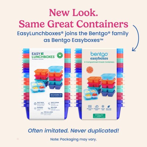 Bentgo Easyboxes 4-Compartment 20-Piece Set Snack Container UK | Bentgo UK 0172-FVQLE - Image 3