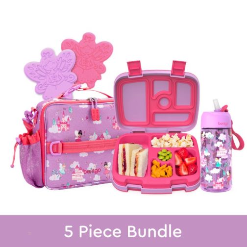 Bentgo Kids Prints Lunch 5-Piece Set with Ice Packs Kids Lunch Set UK | Bentgo UK 1653-BWOEC