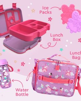 Bentgo Kids Prints Lunch 5-Piece Set with Ice Packs Kids Lunch Set UK | Bentgo UK 1653-BWOEC