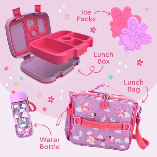 Bentgo Kids Prints Lunch 5-Piece Set with Ice Packs Kids Lunch Set UK | Bentgo UK 1653-BWOEC - Image 2
