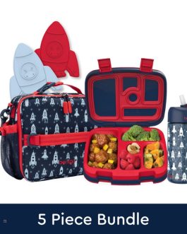Bentgo Lunch Box UK – Bentgo Kids Prints Lunch 5-Piece Set with Ice Packs Kids Lunch Set UK 5368-DTXQM