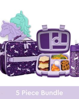 Bentgo Kids Prints Lunch 5-Piece Set with Ice Packs Kids Lunch Set UK | Bentgo UK 5689-FWAMP