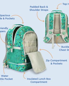 Bentgo Kids Prints Lunch Bag Kids 2-in-1 Backpack UK | Bentgo UK 3401-HYVAI