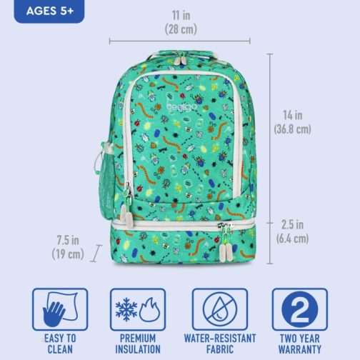 Bentgo Kids Prints Lunch Bag Kids 2-in-1 Backpack UK | Bentgo UK 3401-HYVAI - Image 3