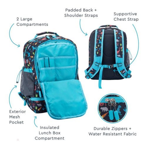 Bentgo UK - Bentgo Kids Prints Lunch Bag Kids 2-in-1 Backpack UK 6704-OEBTY - Image 6
