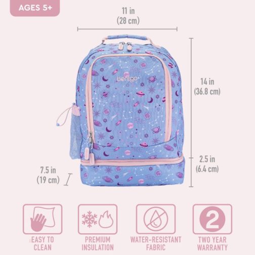 Bentgo Kids Prints Lunch Bag Kids 2-in-1 Backpack UK | Bentgo UK 6049-LVZXJ - Image 10