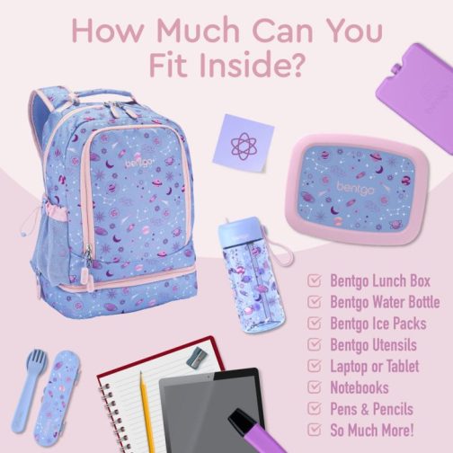 Bentgo Kids Prints Lunch Bag Kids 2-in-1 Backpack UK | Bentgo UK 6049-LVZXJ - Image 44