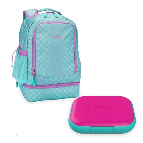 Bentgo Bags UK - Bentgo Kids Chill Lunch Box & Prints Kids Backpack UK 5349-DWHBP