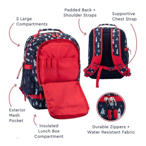 Bentgo 2-in-1 Backpack UK - Bentgo Kids Prints Lunch Bag Kids UK 5701-XBDFV - Image 6