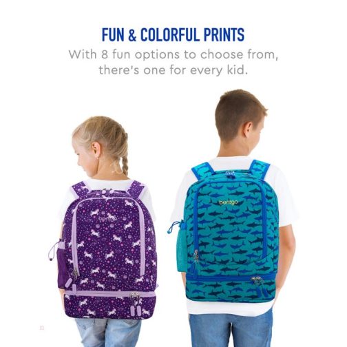 Bentgo Kids Prints Lunch Bag Kids 2-in-1 Backpack UK | Bentgo UK 0234-PEORW - Image 5