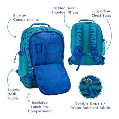 Bentgo Kids Prints Lunch Bag Kids 2-in-1 Backpack UK | Bentgo UK 0234-PEORW - Image 6