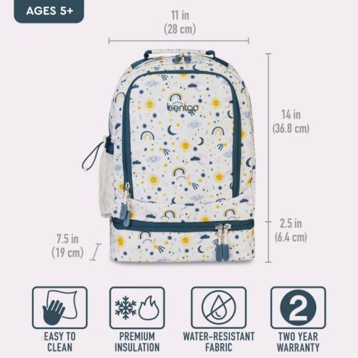 Bentgo Bags UK - Bentgo Kids Prints Lunch Bag Kids 2-in-1 Backpack UK 9836-SLMTX - Image 20