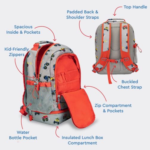 Bentgo Kids Prints Lunch Bag Kids 2-in-1 Backpack UK | Bentgo UK 7384-IYSJH - Image 57