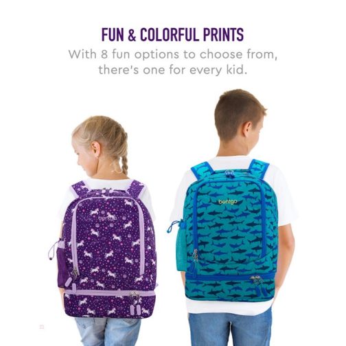 Bentgo Kids Prints Lunch Bag Kids 2-in-1 Backpack UK | Bentgo UK 6925-PVJSO - Image 5