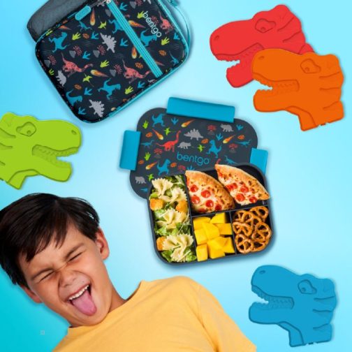 Bentgo UK - Bentgo Kids Snap & Go Lunch Box, Insulated Lunch Tote, & Ice Packs Kids Lunch Set UK 2501-SHPBK - Image 3