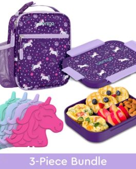 Bentgo Kids Snap & Go Lunch Box, Insulated Lunch Tote, & Ice Packs Kids Lunch Set UK | Bentgo UK 2507-XWRCD