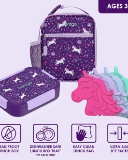 Bentgo Kids Snap & Go Lunch Box, Insulated Lunch Tote, & Ice Packs Kids Lunch Set UK | Bentgo UK 2507-XWRCD