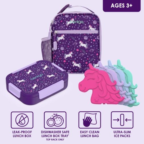 Bentgo Kids Snap & Go Lunch Box, Insulated Lunch Tote, & Ice Packs Kids Lunch Set UK | Bentgo UK 2507-XWRCD - Image 2