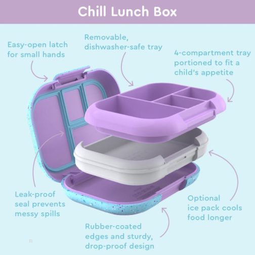Bentgo Kids Chill Lunch Box & 2 Extra Trays with Lids Kids Lunch Box UK | Bentgo UK 9523-GVXMZ - Image 3