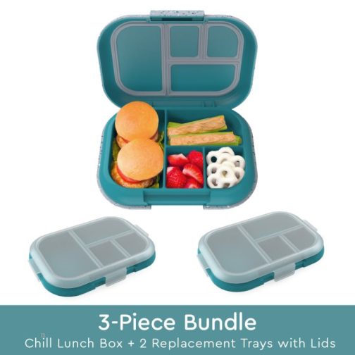 Bentgo Lunch Box UK - Bentgo Kids Chill Lunch Box & 2 Extra Trays with Lids Kids UK 5734-IGZLK