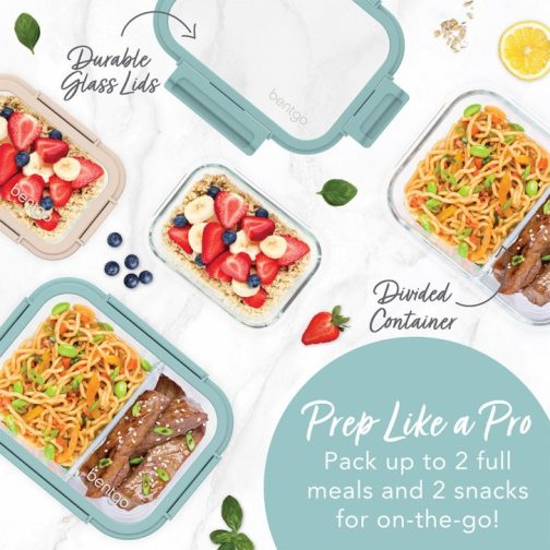 Bentgo Meal Prep Containers UK - Bentgo Glass Leak-Proof Meal Prep Set (8pc) UK 0318-UBITO - Image 2