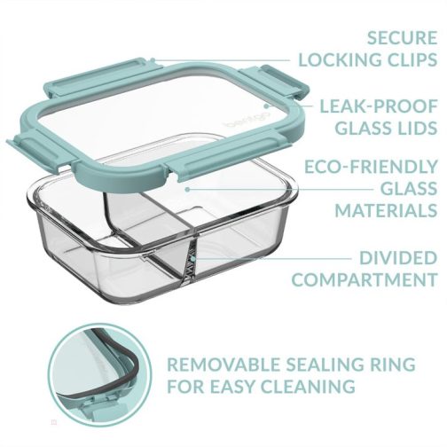 Bentgo Meal Prep Containers UK - Bentgo Glass Leak-Proof Meal Prep Set (8pc) UK 0318-UBITO - Image 6
