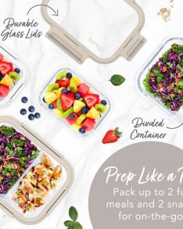 Bentgo Meal Prep Containers UK – Bentgo Glass Leak-Proof Meal Prep Set (8pc) UK 8945-FIMTV
