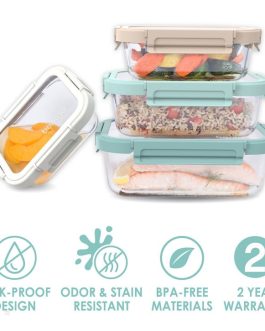 Bentgo Glass Leak-Proof Set (8pc) Food Storage UK | Bentgo UK 6439-PYJCA