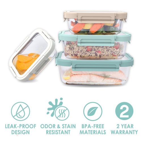Bentgo Glass Leak-Proof Set (8pc) Food Storage UK | Bentgo UK 6439-PYJCA - Image 2