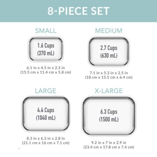 Bentgo Glass Leak-Proof Set (8pc) Food Storage UK | Bentgo UK 6439-PYJCA - Image 6