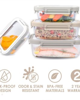 Bentgo UK – Bentgo Glass Leak-Proof Set (8pc) Food Storage UK 7543-YHGRA